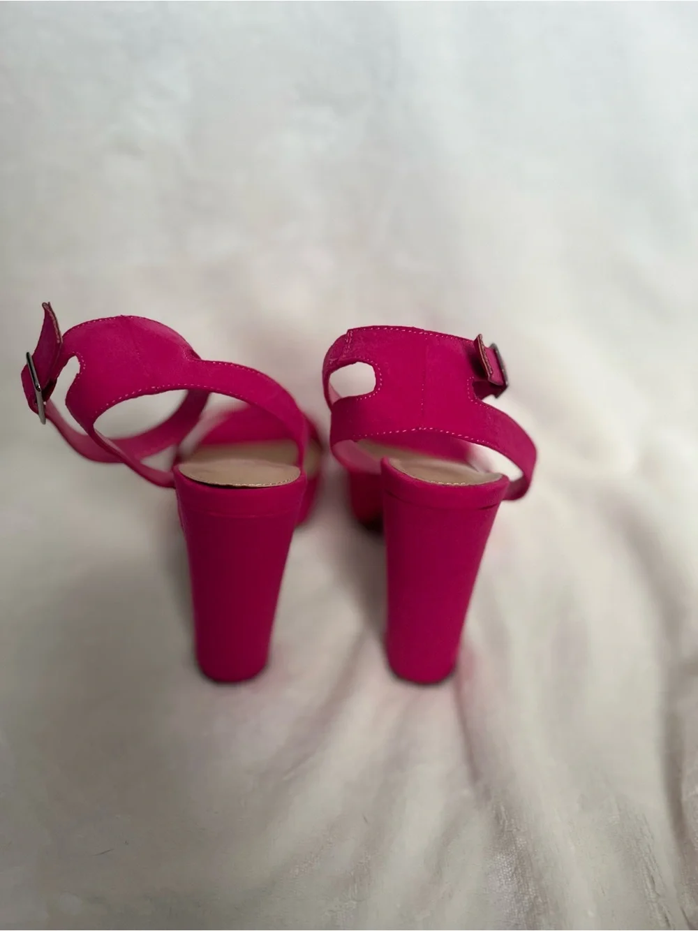 Bar III Hot Pink Chunky Platform Ankle Strap Sandals